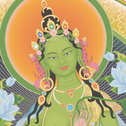 Visit of  Gelong Thubten - Green Tara Practice